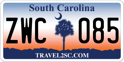 SC license plate ZWC085