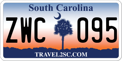 SC license plate ZWC095