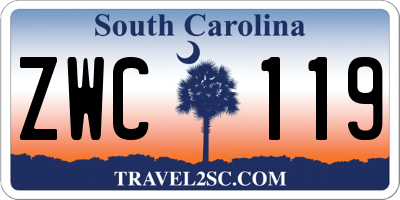 SC license plate ZWC119