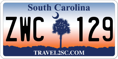 SC license plate ZWC129