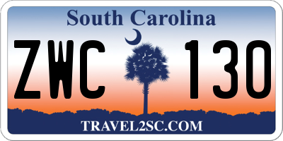 SC license plate ZWC130