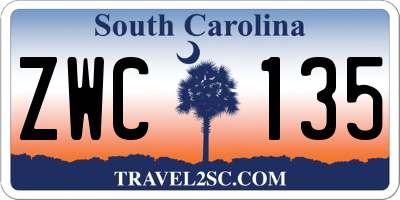 SC license plate ZWC135