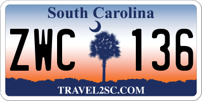 SC license plate ZWC136