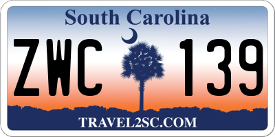 SC license plate ZWC139