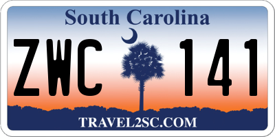 SC license plate ZWC141