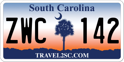SC license plate ZWC142