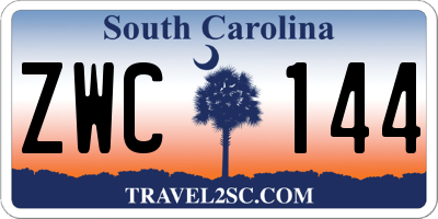 SC license plate ZWC144