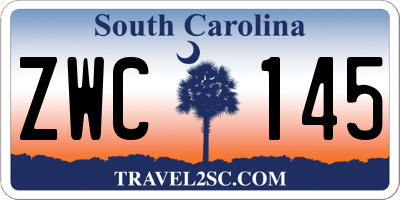 SC license plate ZWC145