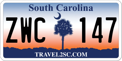 SC license plate ZWC147