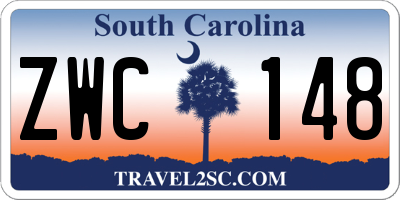 SC license plate ZWC148