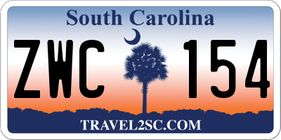 SC license plate ZWC154