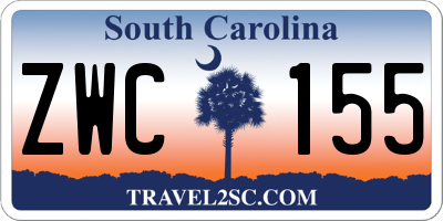 SC license plate ZWC155
