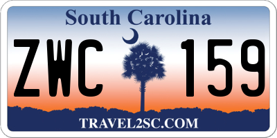 SC license plate ZWC159