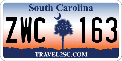 SC license plate ZWC163