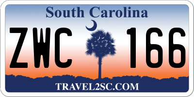 SC license plate ZWC166