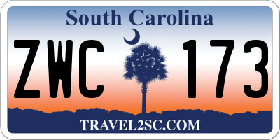 SC license plate ZWC173