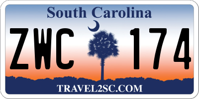 SC license plate ZWC174