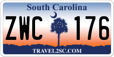 SC license plate ZWC176