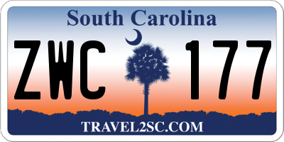 SC license plate ZWC177