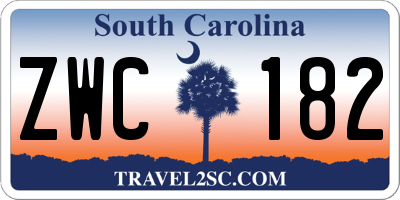 SC license plate ZWC182