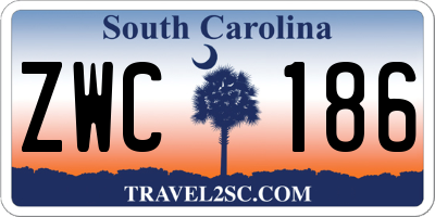 SC license plate ZWC186