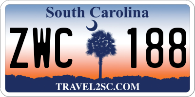 SC license plate ZWC188