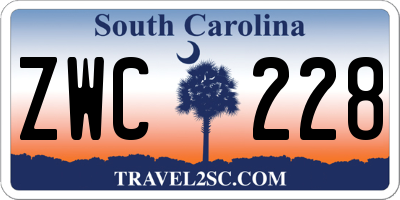 SC license plate ZWC228