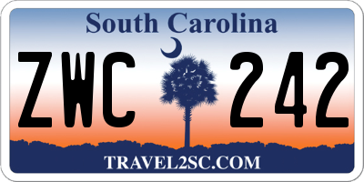 SC license plate ZWC242