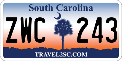 SC license plate ZWC243