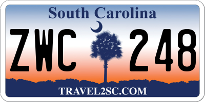 SC license plate ZWC248