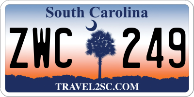 SC license plate ZWC249
