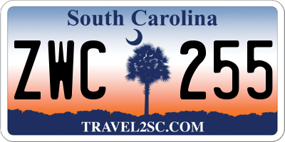 SC license plate ZWC255