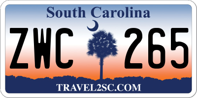 SC license plate ZWC265