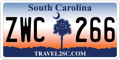 SC license plate ZWC266