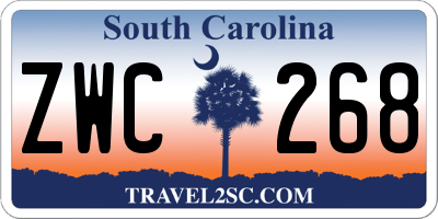 SC license plate ZWC268