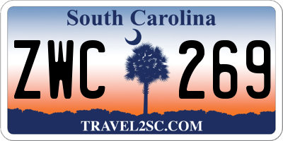 SC license plate ZWC269