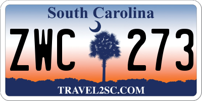 SC license plate ZWC273