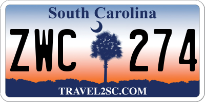 SC license plate ZWC274