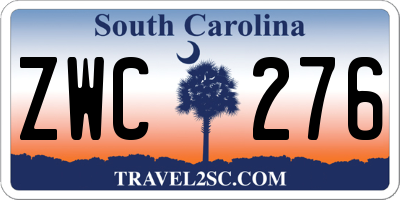 SC license plate ZWC276
