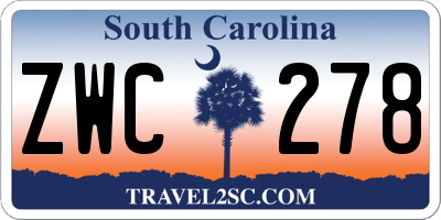 SC license plate ZWC278