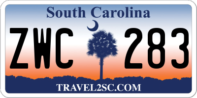 SC license plate ZWC283