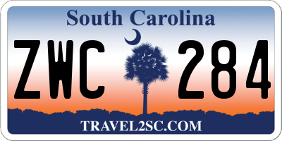 SC license plate ZWC284