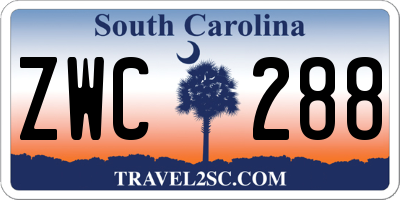 SC license plate ZWC288