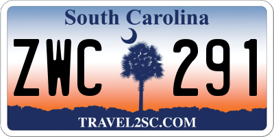 SC license plate ZWC291
