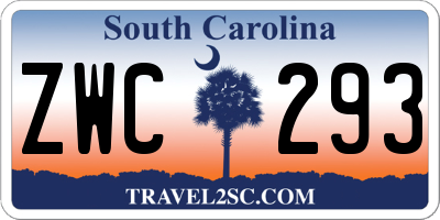 SC license plate ZWC293
