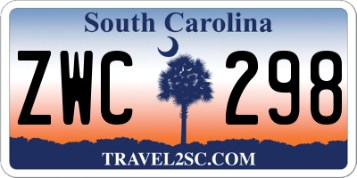 SC license plate ZWC298