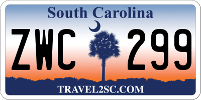 SC license plate ZWC299