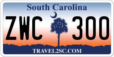 SC license plate ZWC300
