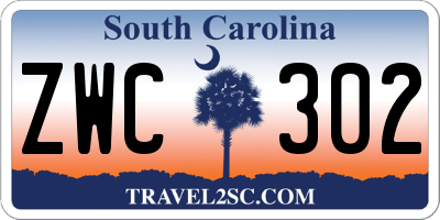 SC license plate ZWC302