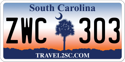 SC license plate ZWC303